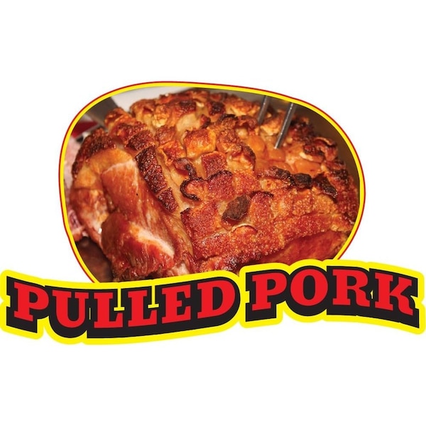 Safety Sign, 9 in Height, Vinyl, 6 in Length, Pulled Pork Sandwich, D-DC-16-Pulled Pork Sandwich